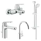 GROHE Набiр змiшувачiв Eurosmart Cosmopolitan 4 в 1, для ванни та кухні (126115MK)