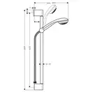 Набор смеситель для ванны 3-в-1 Hansgrohe Logis Loop/Crometta (цвет - хром) (1042017) фото 7 Aquada.com.ua