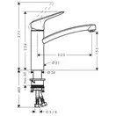 Набор смесителей для ванны и кухни 4-в-1 Hansgrohe Logis/Crometta (цвет - хром) (20200000) фото 8 Aquada.com.ua
