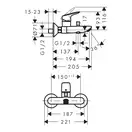 Набор смесителей для ванны 3-в-1 Hansgrohe Logis/Crometta (цвет - хром) (70002020) фото 7 Aquada.com.ua