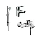 Набор смесителей для душа 3-в-1 Hansgrohe Novus 70 (цвет - хром) (710242773) фото 1 Aquada.com.ua
