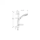 Набор смесителей для душа 3-в-1 Hansgrohe Novus 70 (цвет - хром) (710242773) фото 4 Aquada.com.ua