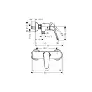 Набор смесителей для ванны 3-в-1 Hansgrohe Novus 70 (цвет - хром) (710262773) фото 3 Aquada.com.ua