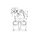 Набор смесителей для ванны 3-в-1 Hansgrohe Novus 70 (цвет - хром) (710362773) фото 4 Aquada.com.ua