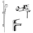 Набор смесителей для ванны 3-в-1 Hansgrohe Novus/Crometta (цвет - хром) (71040111) фото 1 Aquada.com.ua