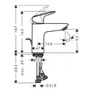 Набор смесителей для ванны 3-в1 Hansgrohe Logis (цвет хром) (71400111) фото 5 Aquada.com.ua