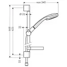 Набор смесителей для ванны 3-в1 Hansgrohe Logis (цвет хром) (71400111) фото 6 Aquada.com.ua