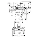 Набор смесителей для ванны 3-в1 Hansgrohe Logis (цвет хром) (71400111) фото 7 Aquada.com.ua