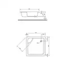 Поддон Kolo First 90 х 90 х h23 см XBK0390000 (XBK0390000) фото 2 Aquada.com.ua