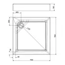 KOLO FIRST поддон 90*90см, квадратный, с интегрированной панелью и ножками (XBK1690000) фото 2 Aquada.com.ua