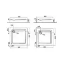 Kolo FIRST поддон 90*90см, квадратный, с интегрированной панелью и ножками (XBK1690000)