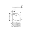 Душевой поддон Radaway Delos 1/4 круга 1000х1000 мм (SDA1010-01) фото 2 Aquada.com.ua