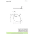 Radaway Delos A Душовий піддон 1/4 кола, білий (SDA1010-01)