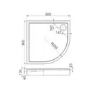 ROCA MALAGA Rondo Compact поддон полукруглый 90*90 с интегрированной панелью выс.13,5 см, с сифоном (A276260000) фото 3 Aquada.com.ua
