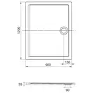 Душевой поддон Roca Aeron 120 х 90 х 3,5 см с трапом и сифоном (A276295100) фото 5 Aquada.com.ua