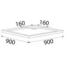 VOLLE BENITA поддон (PUF) 90*90*5см на пенополиуретане, квадратный (10-22-905tray) фото 2 Aquada.com.ua
