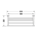 Полочка для полотенец 610 х 232 мм Duravit Starck T, чёрный матовый (0099444600) фото 2 Aquada.com.ua