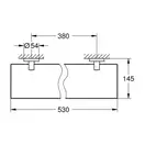 Полиця для ванної кімнати скляна Grohe Essentials New (40799001)