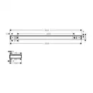 Полочка для душа Hansgrohe Rainfinity Shelf 500 (цвет - белый матовый) (26844700) фото 4 Aquada.com.ua