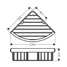 Угловая корзинка Hansgrohe Logis Universal (цвет - хром) (41710000) фото 2 Aquada.com.ua