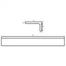 VOLLE Полочка 45*12*6,5см каменная Solid surface (18-40-114) фото 3 Aquada.com.ua