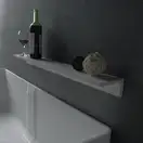 VOLLE Полочка 60*12*6,5см каменная Solid surface (18-40-115) фото 2 Aquada.com.ua
