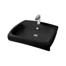 ARTCERAM Раковина подвесная Art Ceram Hi-line 60 x 51,5 см, черный глянцевый (HIL002 03; 00) фото 1 Aquada.com.ua