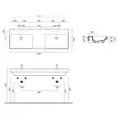 Раковина двойная Catalano New Zero 150 х 50 см (1150ZEDUP00) фото 4 Aquada.com.ua