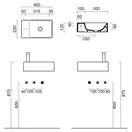 Маленькая (мини) раковина Catalano New Zero 40х23 см (14023VE00) фото 2 Aquada.com.ua