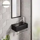 Маленькая (мини) раковина Catalano New Zero 40 х 23 см, чёрный матовый (14023VENS) фото 2 Aquada.com.ua