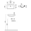 Маленькая (мини) раковина Catalano New Zero 40х23 см (14023ZE00) фото 3 Aquada.com.ua