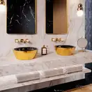 Раковина накладная на столешницу Catalano Gold & Silver Ø 42 см (142VLNNO) фото 2 Aquada.com.ua