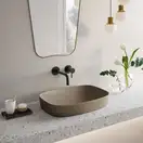 Раковина накладная на столешницу Catalano Green Lux / Colori 50 х 38 см, коричневый матовый (150AGRLXMS) фото 2 Aquada.com.ua