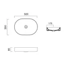 Раковина накладная на столешницу Catalano Horizon 50 х 35 см, Gold-white (150AHZBO) фото 2 Aquada.com.ua
