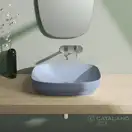 Раковина накладная на столешницу Catalano Green Lux / Colori 60 х 38 см, голубой матовый (160AGRLXAS) фото 2 Aquada.com.ua