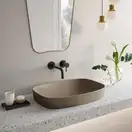 Раковина накладная на столешницу Catalano Green Lux / Colori 65 х 40 см, коричневый матовый (165AGRLXMS) фото 2 Aquada.com.ua