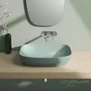 Раковина накладная на столешницу Catalano Green Lux / Colori 65 х 40 см, зелёный матовый (165AGRLXVS) фото 2 Aquada.com.ua