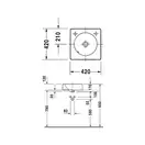 Раковина на столешницу Duravit Architec 420x420, отверстие для смесителя справа (0320420008) фото 3 Aquada.com.ua