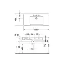 Раковина Duravit Vero 105х49 см (0329100000) фото 3 Aquada.com.ua
