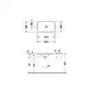 Раковина встраиваемая в столешницу Duravit P3 Comforts 550 х 360 мм (0377550000) фото 3 Aquada.com.ua