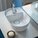 Раковина на столешницу Duravit Luv 420мм, с плоскостью для смесителя (0381420000) фото 2 Aquada.com.ua