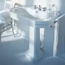 Подвесной умывальник Duravit 1930, 3 отверстие под смеситель (0438700030) фото 3 Aquada.com.ua
