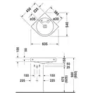 Угловой умывальник Duravit Architec, с 1 отверстием для смесителя (0448450000) фото 3 Aquada.com.ua