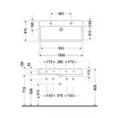 Раковина Duravit Vero 100х47 см (0454100024) фото 3 Aquada.com.ua
