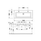 Раковина для мебели Duravit 2nd floor 120x50.5 см (шлифованный) (0491120027) фото 3 Aquada.com.ua