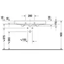 Раковина Duravit Happy D.2 100х50,5 см (без отв. под смеситель, шлифованная) (231810028) фото 2 Aquada.com.ua