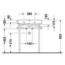 Раковина Duravit Happy D.2 65х50,5 см (с 3 отв. под смеситель) (2318650030) фото 2 Aquada.com.ua