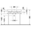 Раковина Duravit Happy D.2 80х50,5см (с 3 отв. под смеситель) (2318800030) фото 3 Aquada.com.ua