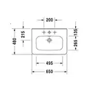 Раковина подвесная Duravit DuraStyle 65 х 48 см (2320650000) фото 2 Aquada.com.ua