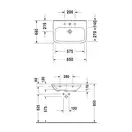 Раковина подвесная медицинская Med Duravit DuraStyle 65 х 44 см (2324650000) фото 2 Aquada.com.ua